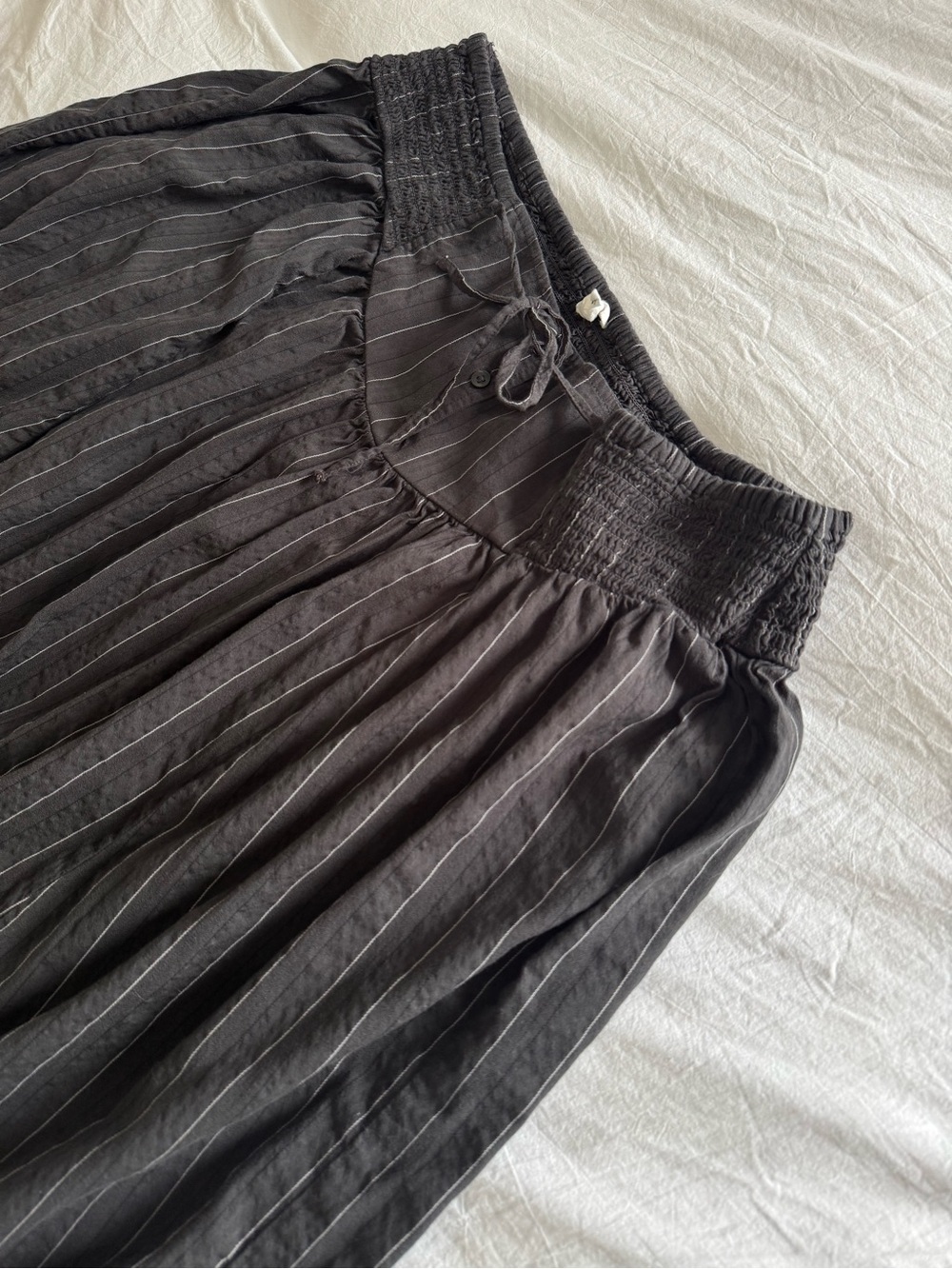 Aerie V Waist Maxi Skirt Grey Pinstripe XXL - Picture 3 of 7